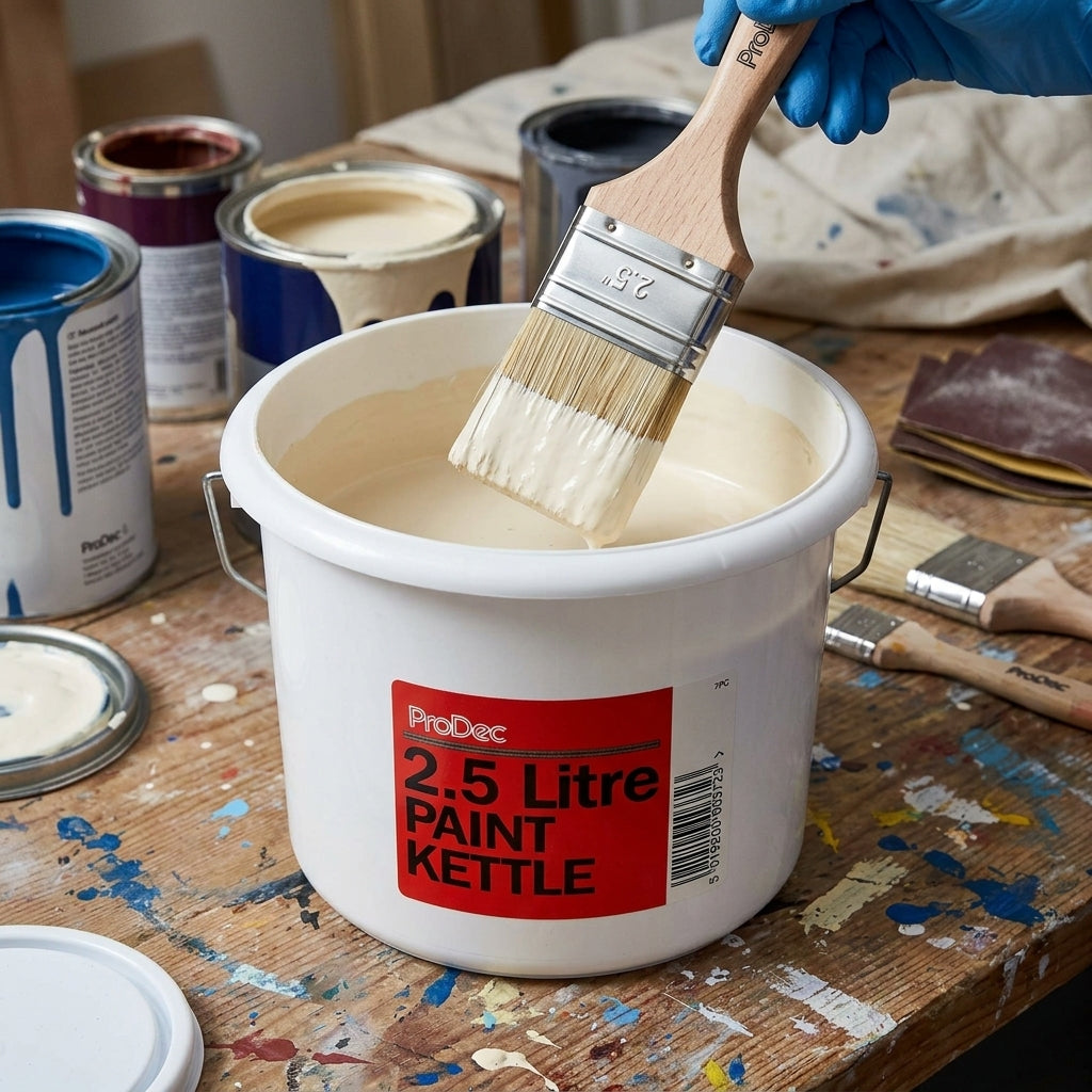 2.5L plastic paint kettle with wire handle