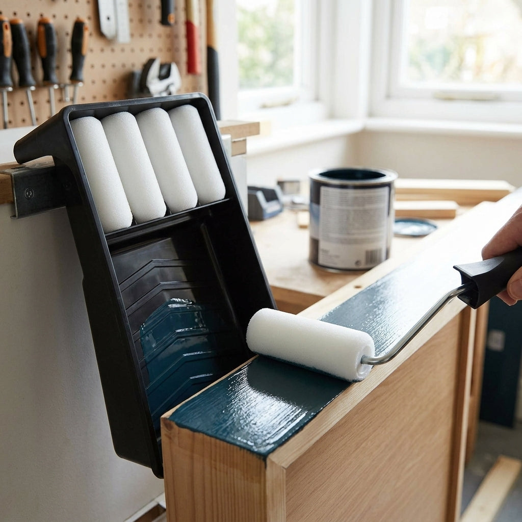 100mm Mini Gloss Roller Set with 5 Refills and Tray
