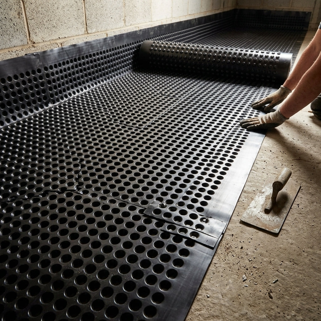 20mm waterproof floor membrane 2m × 10m (20m²)