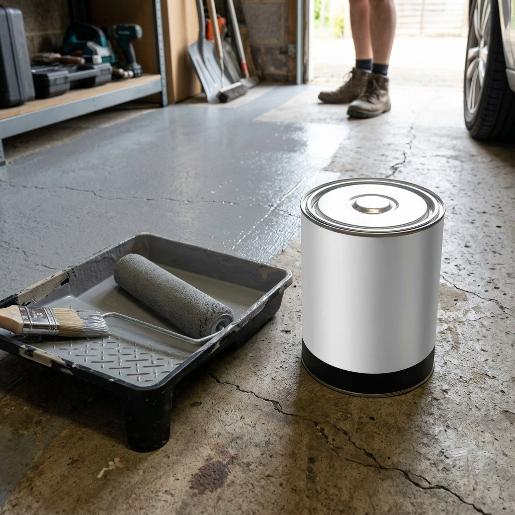 Quick-dry alkyd garage floor paint, multiple colours and sizes