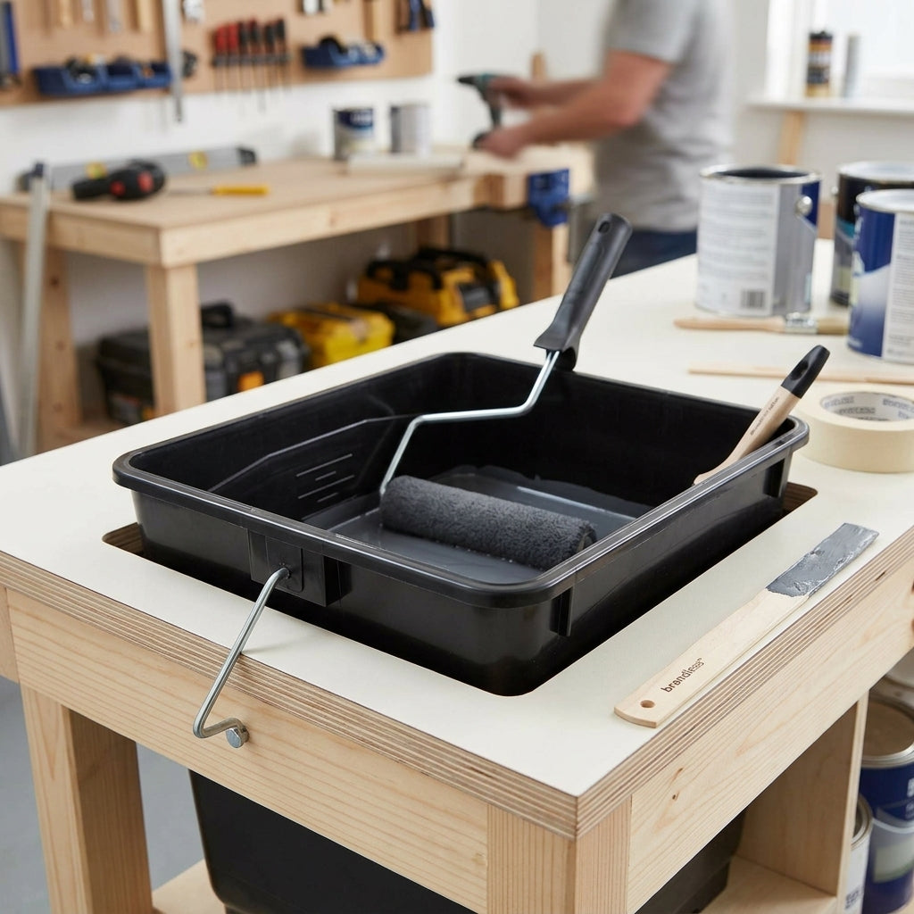 5 litre mini plastic paint scuttle with metal handle (view 2)