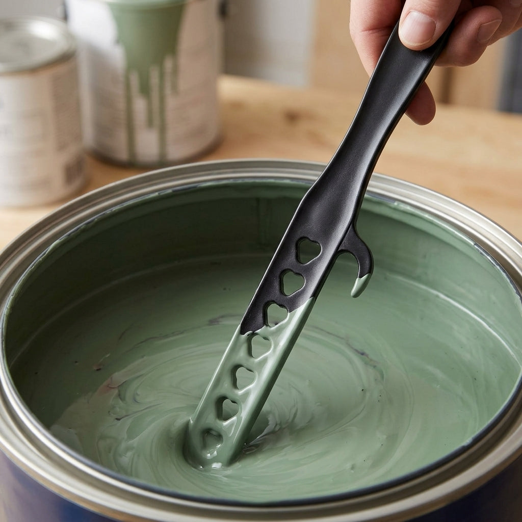 Plastic paint stirrer – hand mixing stick for all paint types (view 2)