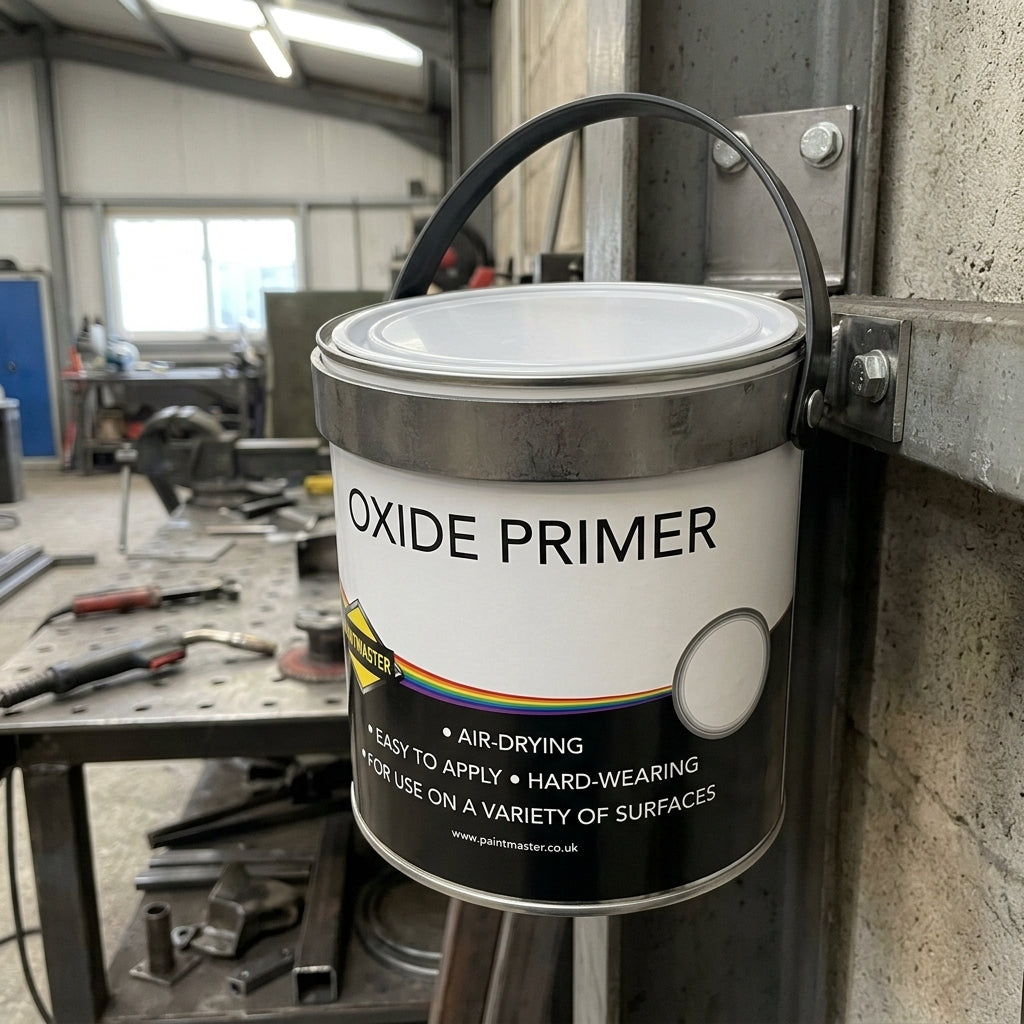Oil-based oxide primer, grey/red, rust-inhibiting formula
