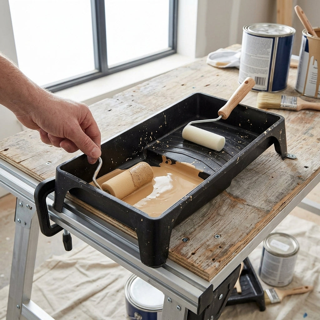 4″ plastic mini roller tray for small rollers